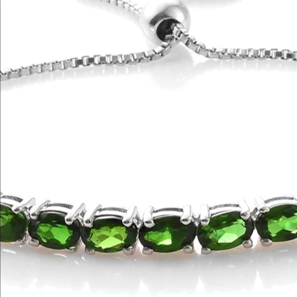 Russian Chrome Diopside Bolo Bracelet - Picture 2 of 3